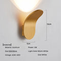 Nordic Glow Wall Lamp in Gold with size details