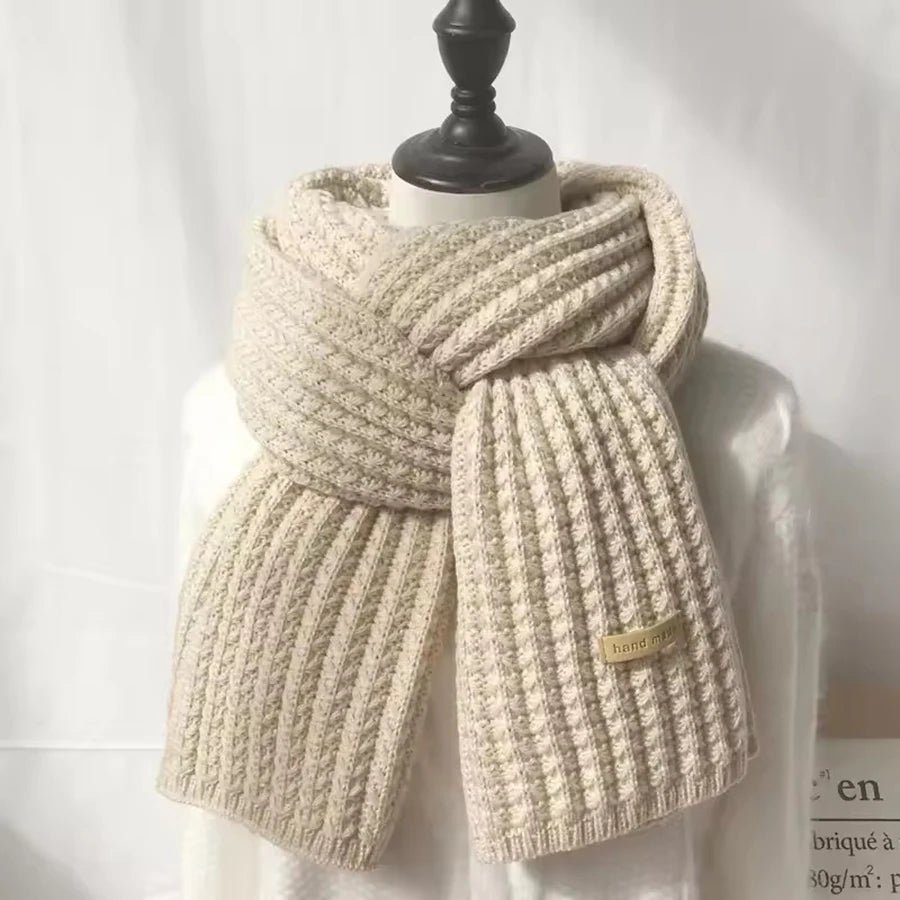 Chunky Knit Scarf in Ivory