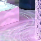 Crystal Mood Lamp casting a soft pink glow