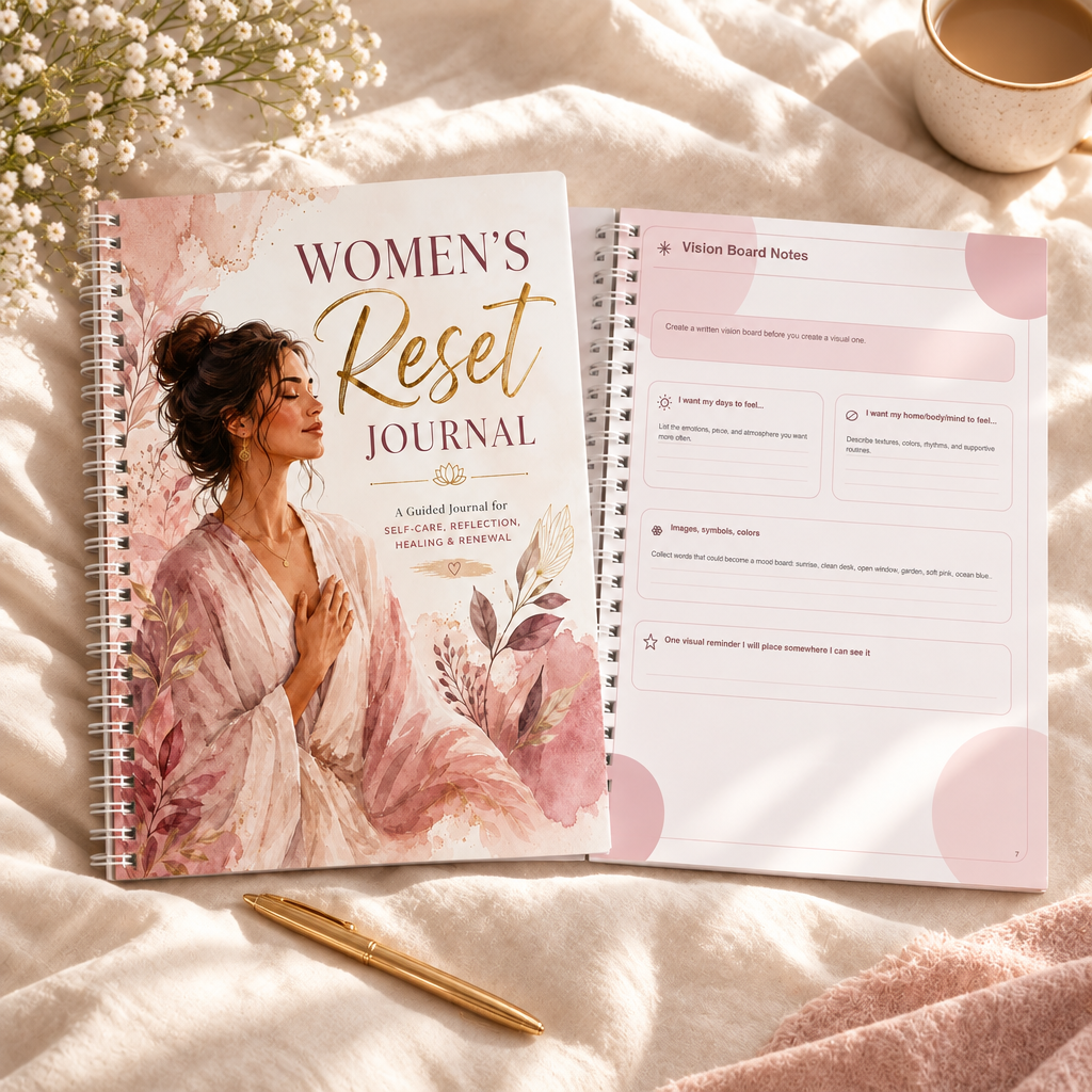 Reset Journal cover and pages on a soft blanket