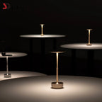 Sleek Cordless Table Lamps glowing in a dark room