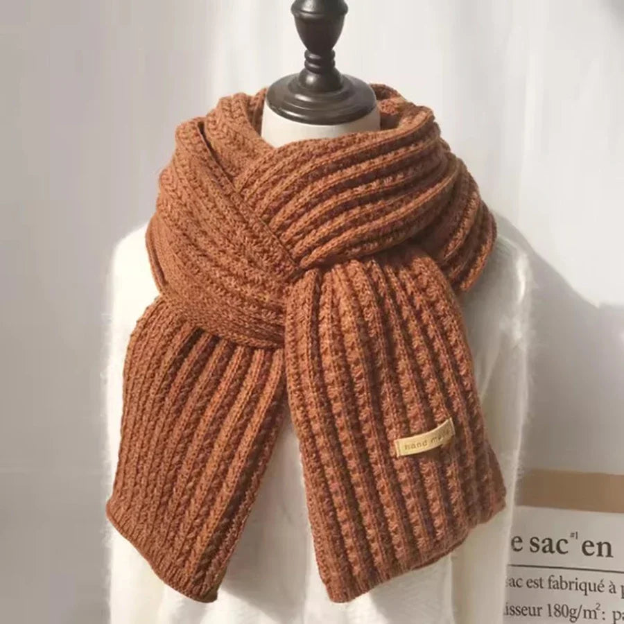 Chunky Knit Scarf in Chocolate