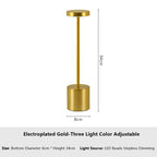 Touch Glow Cordless Desk Lamp in Gold with size details