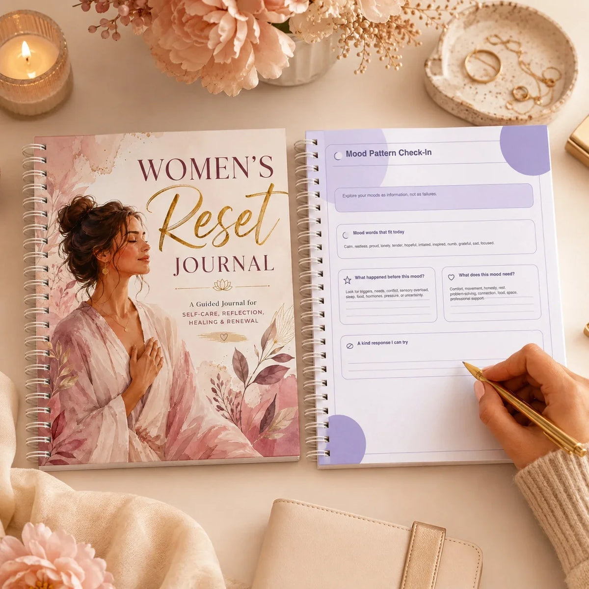 Reset Journal open to a writing page
