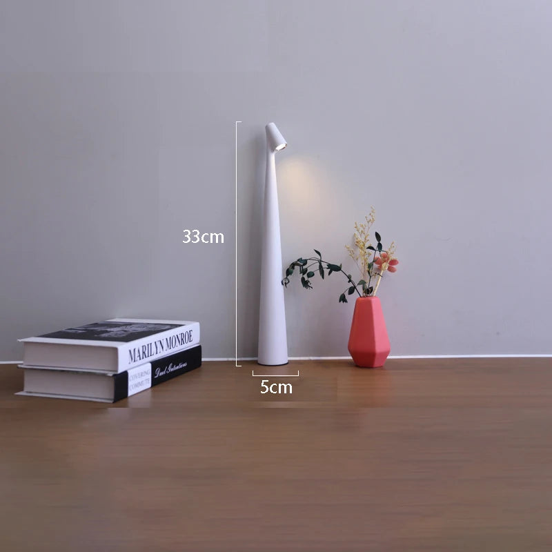 Glow Tube Cordless Lamp in White, about 33 cm tall