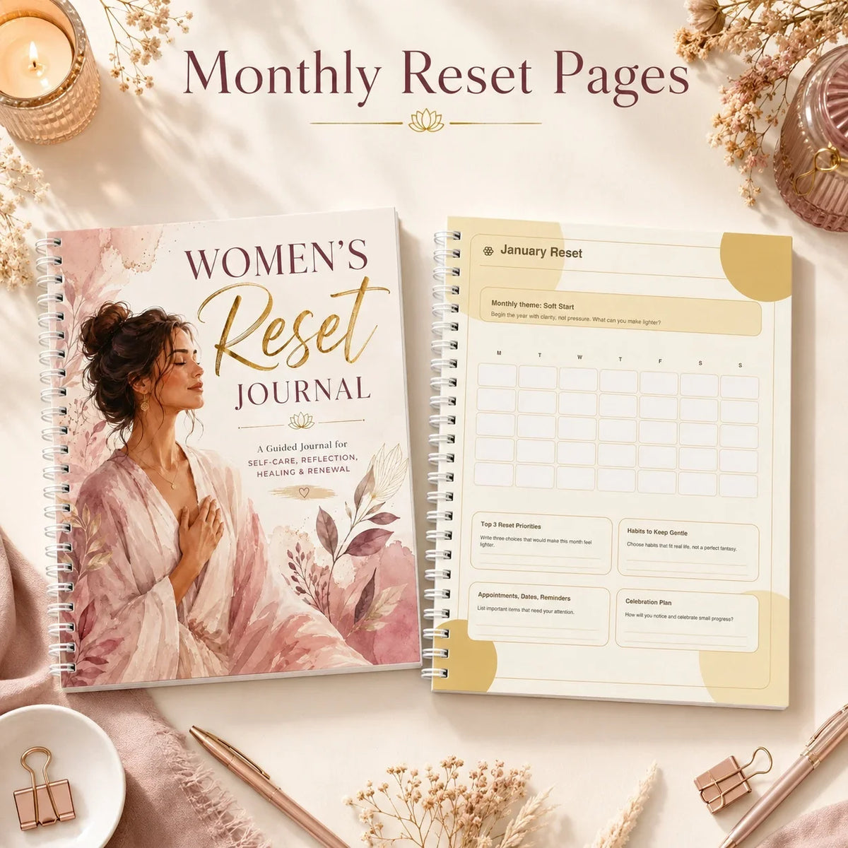 Reset Journal monthly reset pages