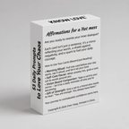 Back of the Mindfulness Self Care Affirmation Cards box