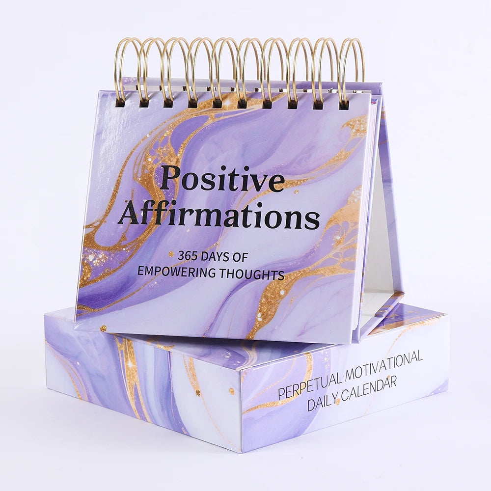 365 Day Affirmation Flip Calendar in Purple