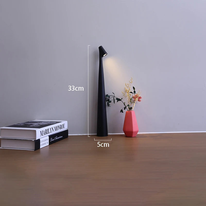 Glow Tube Cordless Lamp in Black, about 33 cm tall