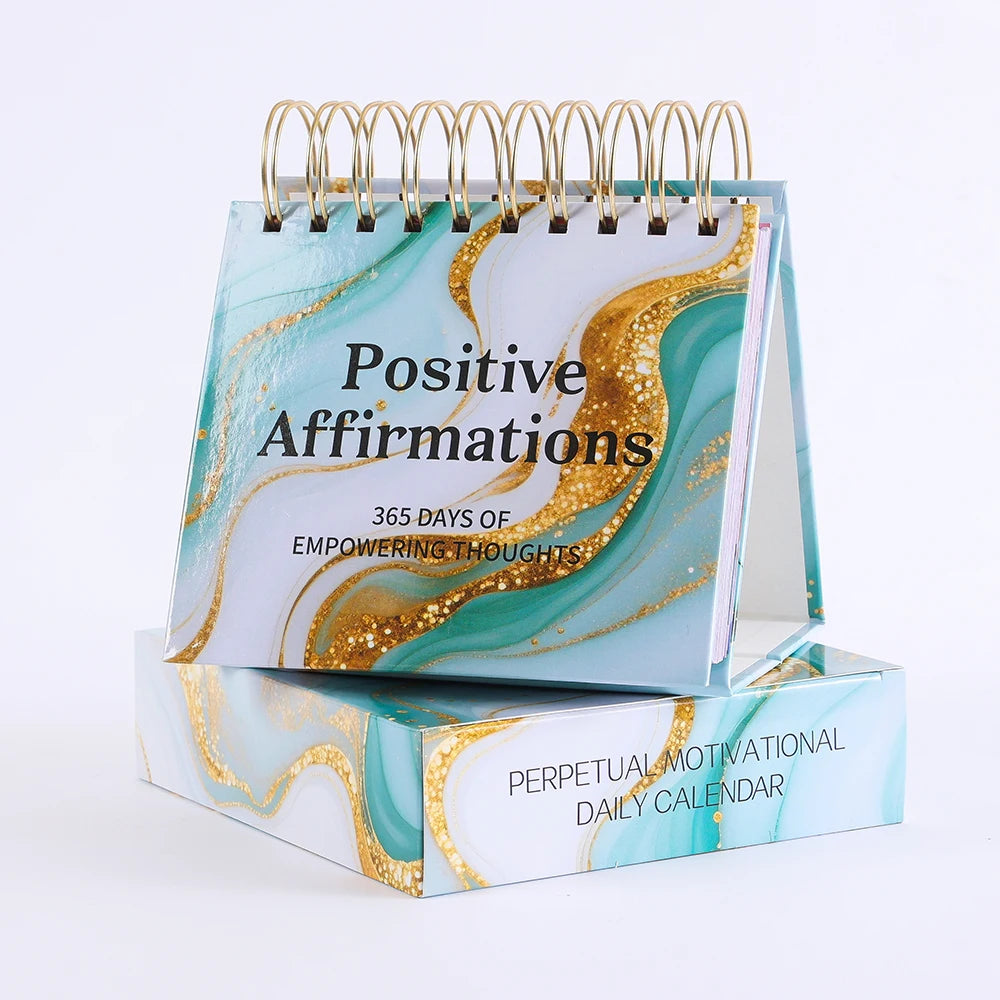 365 Day Affirmation Flip Calendar in Green