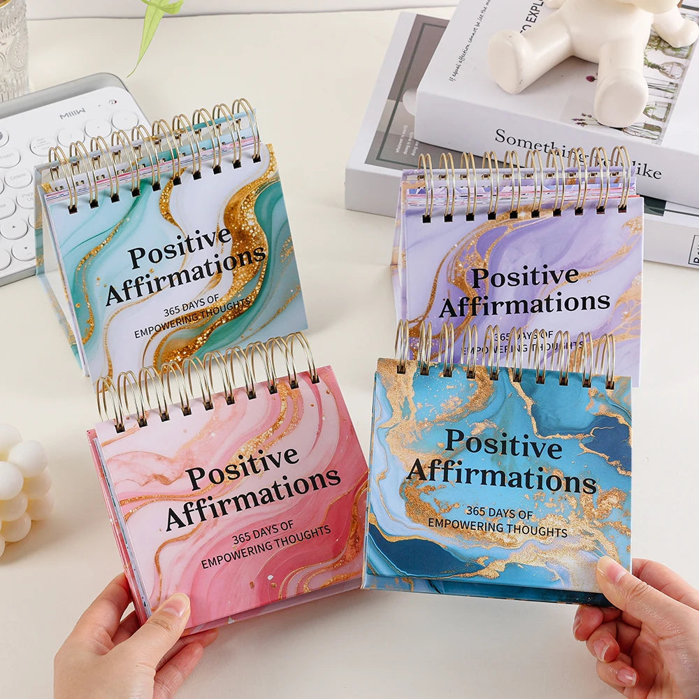 Hands holding two 365 Day Affirmation Flip Calendars