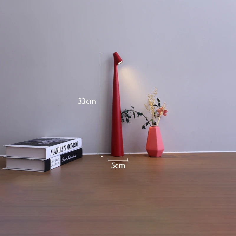 Glow Tube Cordless Lamp in Red, about 33 cm tall