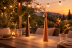 Glow Tube Cordless Lamp giving off a warm glow in a cozy home setting