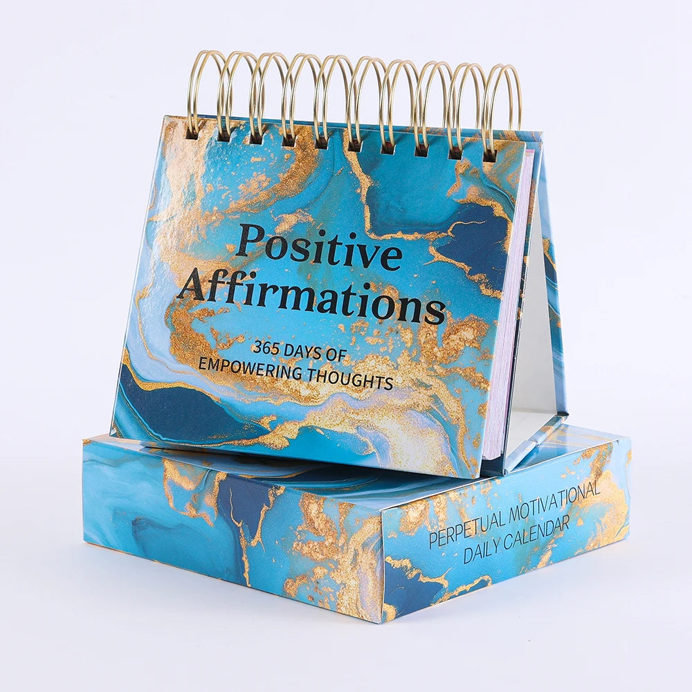 365 Day Affirmation Flip Calendar in Blue