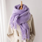 Tassel Pashmina Blanket Wrap in Lavender