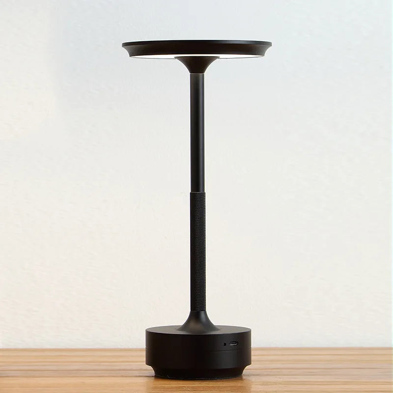Sleek Cordless Table Lamp in Black