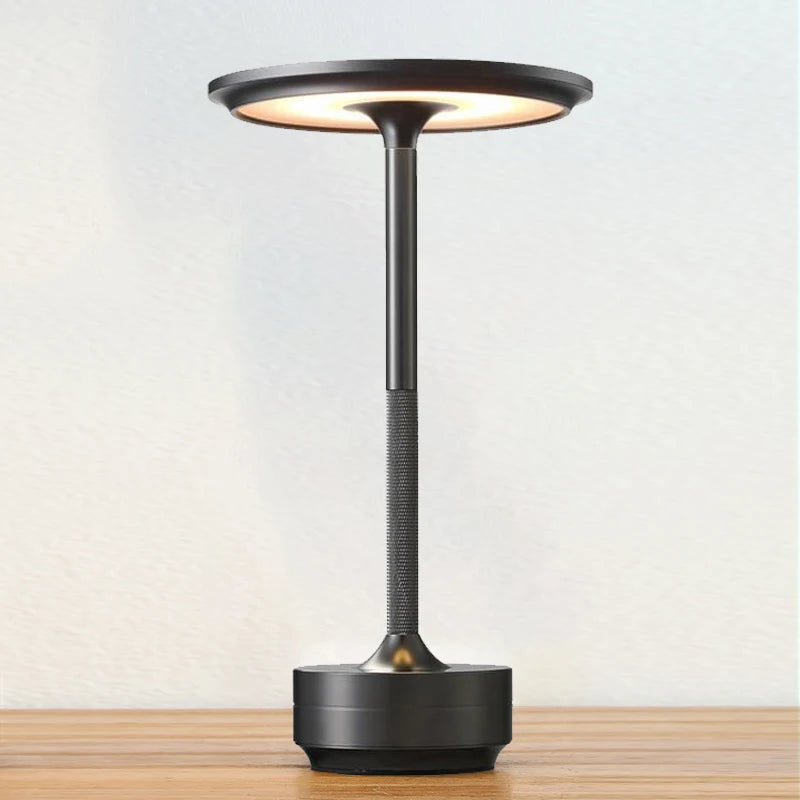 Sleek Cordless Table Lamp in Gray