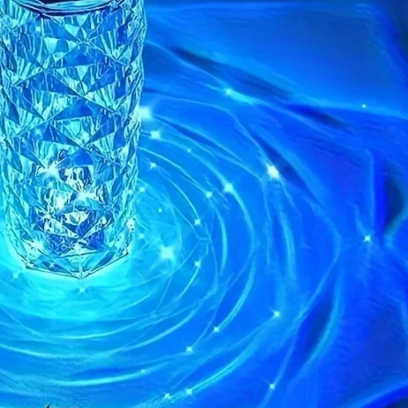 Blue light patterns from the Crystal Mood Lamp