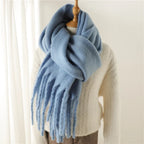 Tassel Pashmina Blanket Wrap in Sky Blue
