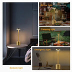 Touch Glow Cordless Desk Lamp used as a bedside light, dinner light, camping light and emergency light