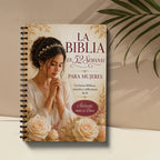 52 Week Devotional Journal (Spanish Edition), spiral bound with a floral cover